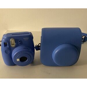 Fuji Instax Mini 9 Fujifilm Instant Film Camera Blue + Matching Carry Case